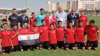 فريق مصر للبنين يفوز على المغرب في دوري شمال إفريقيا للمدارس 6