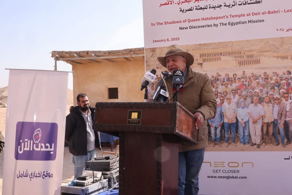 حواس يعلن الكشف عن بقايا معبد الوادي للملكة حتشبسوت 5