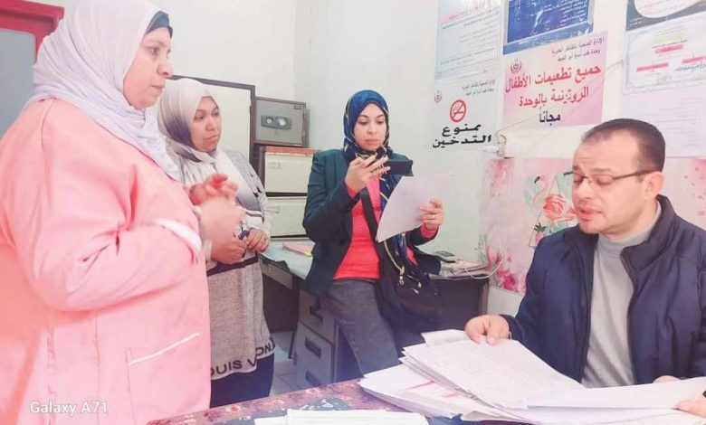 مدير صحة القناطر الخيريه يتقثد الوحدات الصحيه بباسوس وابوابغيط