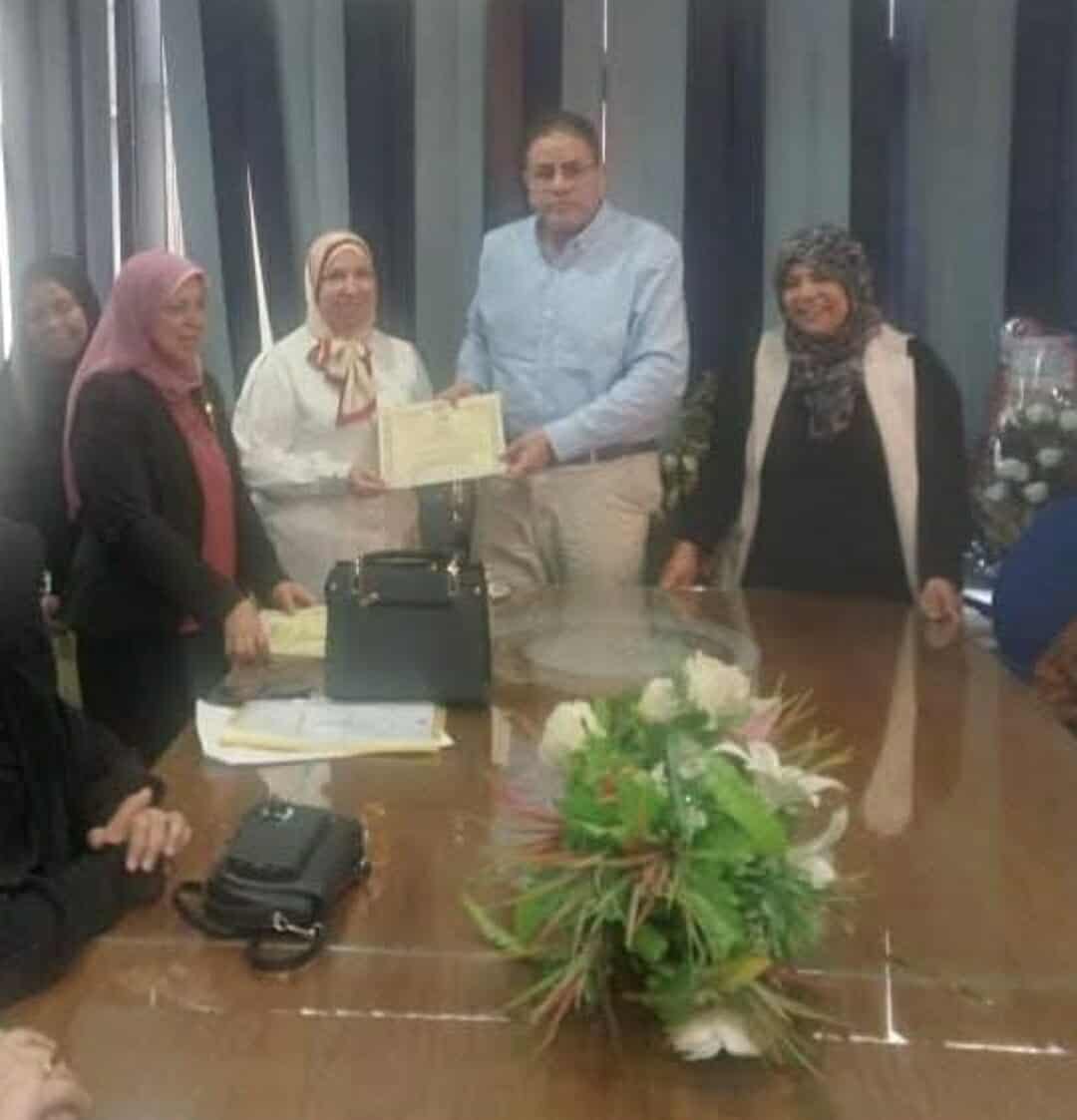 تكريم مدير العلاقات العامة والإعلام  بصحة المنوفيه لتميزها في خدمة المواطنين