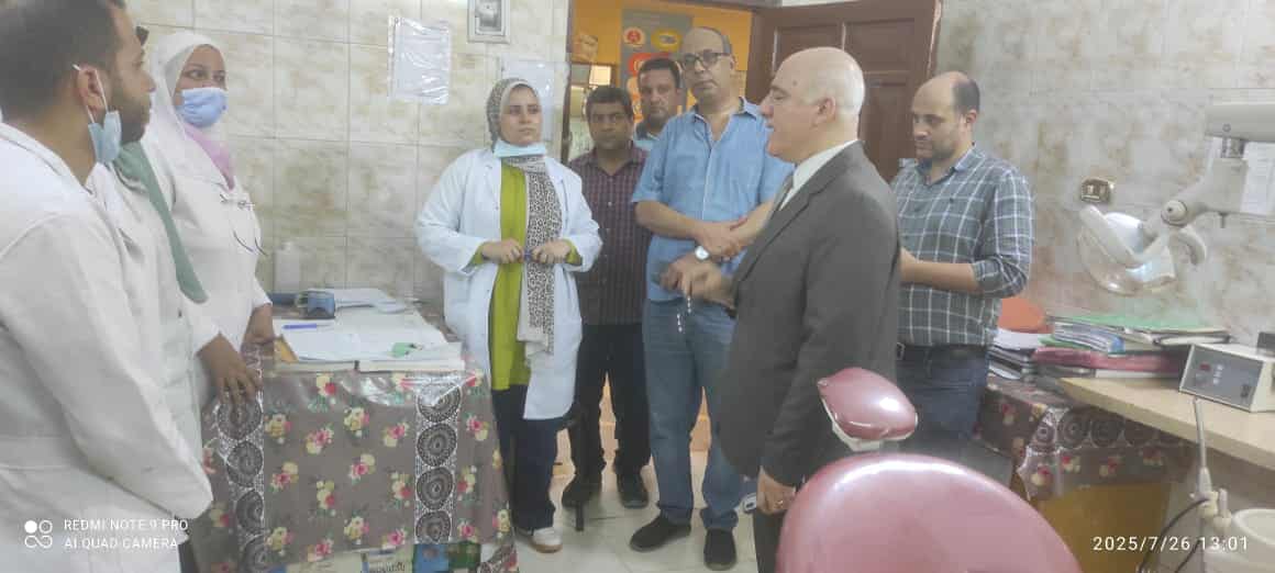 وكيل وزارة الصحة يجري جولة تفقدية بمدينة قليوب صباح اليوم